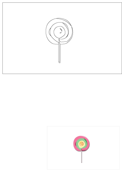 A vibrant pink, green, and yellow swirl lollipop on a crisp white background, perfect for a cheerful, sweet candy image.