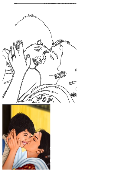 An illustration of a mother tenderly kissing her son on the cheek, showcasing an affectionate and heartwarming family moment.