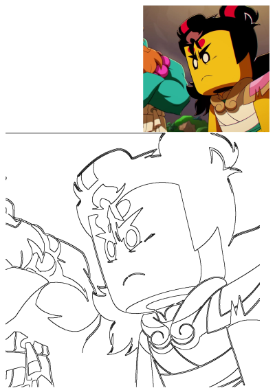 Two vibrant cartoon characters facing each other, one identified as Monkie Kid's Red Son with an angry look, in an implied shoulder touch.