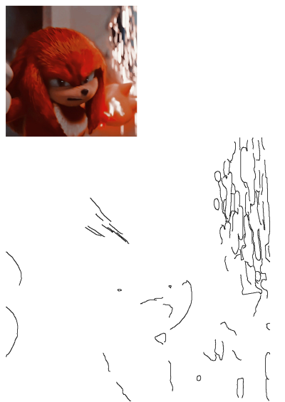 Knuckles the Echidna from the Sonic the Hedgehog movie, captured with an angry look, showcasing his iconic red fur.
