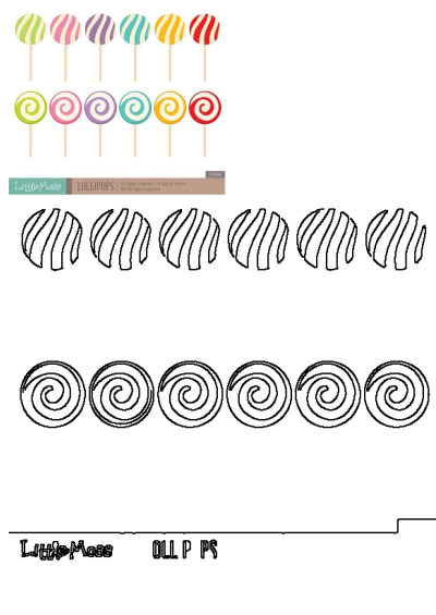 Collection of assorted colorful lollipops featuring striped and swirl patterns, including outlines, perfect for digital crafts and party decorations.