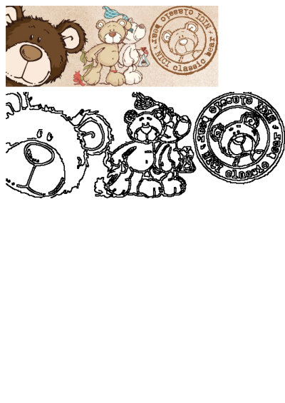 Nici Classic Bear artwork featuring colorful illustrations and black outline art, perfect for art journaling and Cricut crafts.