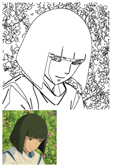 Detailed line art of Haku, the memorable Studio Ghibli anime character from Spirited Away, with his signature look.