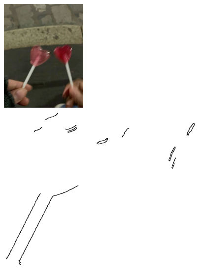 Two hands hold two vibrant red heart-shaped lollipops, touching playfully. A sweet treat gesture perfect for Valentine's Day.