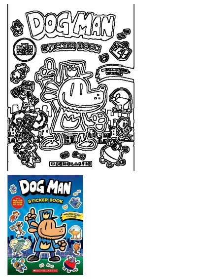 Dog Man Sticker Book from Scholastic featuring Dog Man and other characters from the major motion picture, including over 250 stickers.