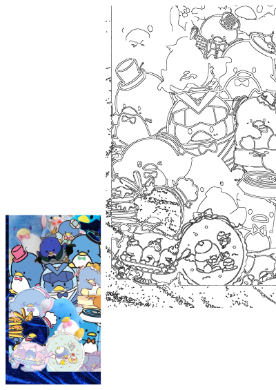 A vibrant collection of Tuxedo Sam cartoon stickers, showcasing the cute penguins in diverse outfits and with sweet treats, on a blue background.