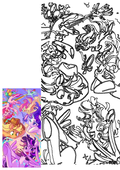 My Little Pony Mane Six celebration party art. Beloved ponies, including Twilight Sparkle and Pinkie Pie, joyfully celebrate with confetti and balloons.