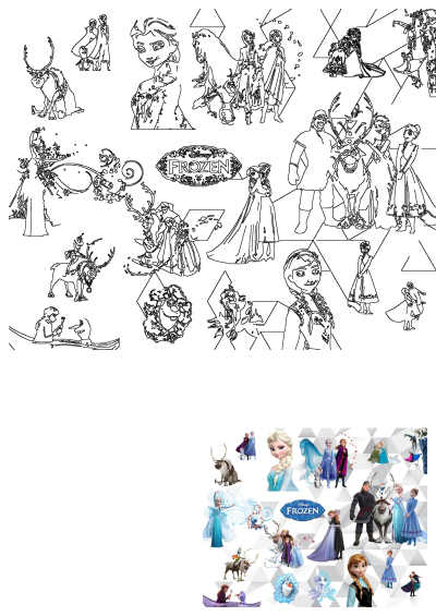 Discover a captivating Frozen characters collage featuring Elsa, Anna, Olaf, Kristoff, and Sven in various artistic styles.