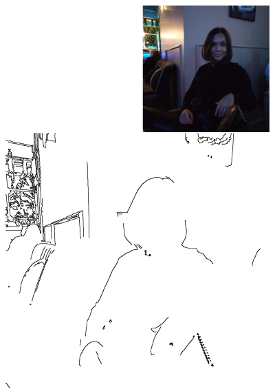 Beatriz Ramadan's portrait in a stylish restaurant, featuring her smiling softly in a dimly lit, chic setting.