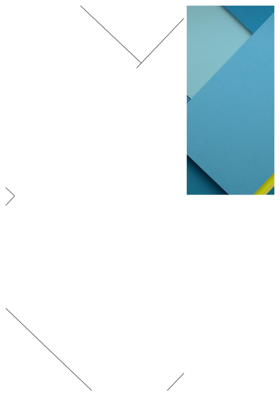 Abstract geometric blue tones paper background with layered shapes creating a modern, clean design. Includes subtle yellow accent.