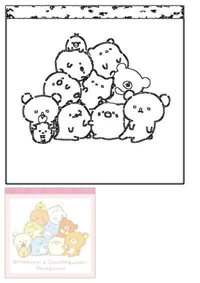 A delightful Rilakkuma & Sumikkogurashi Honyagurumies card, featuring a cute pile of teddy bears and other friends.