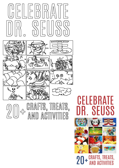 A vibrant image showcasing over 20 Dr. Seuss themed crafts, treats, and activities, perfect for celebrating Dr. Seuss Day.