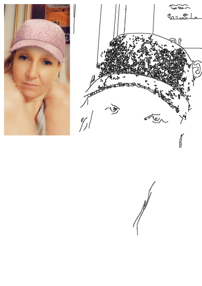 Jossu woman portrait wearing a stylish pink glitter cap and a cozy pink fur coat, looking chic and fashionable.