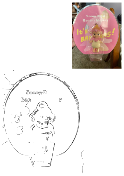 Sonny Angel Banana Monkey Collectible Figure showcased in its original pink packaging, featuring the cute banana-hatted monkey.