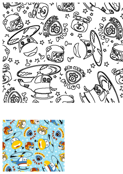 A playful seamless pattern featuring adorable cartoon bear pilots in helmets, smiling helicopters, 'Junior Pilot' badges, and stars.