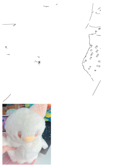 A fluffy white Nilla Vanilla Ice Cream duck plush toy, with orange eyes and a yellow beak, held by a hand on a desk. Available for preorder.