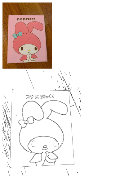 My Melody Pink Bunny Painting. Adorable hand-painted artwork of the Sanrio character on a light pink canvas with a blue bow.